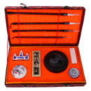Chinese Calligraphy Set Inkstone + Writing and Painting Brush + Ink Block + Seal + Inkpad + Pen Rack + Water Bowl (Basic)