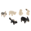 Resin 6 Pcs Forest Animal Model Educational Toy Kid Zoo for Display Decor