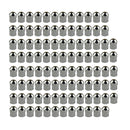 100 Pieces Chrome Plated Plastic Wheel Hex Tire Tyre Valve Stem Caps TPMS