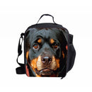 Portable Insulated Thermal Cooler Cute Black Dog Design Lunch Box Office School Carry Tote Picnic Case Storage Bag
