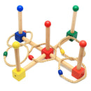 Wooden Ring Toss Game Montessori Throwing Ring Children Educational Toy Gift