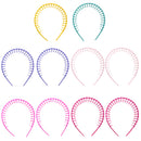10Pieces Women Girl Candy Color Plastic Teeth Headband Hairband Hair Hoop Accessoy
