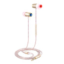 1.2m Wired Earphone 3.5mm In Ear Earbuds Earpiece Metal HiFi Headphones for Smartphone MP3 MP4 Gold