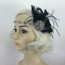 Wedding Jewelry Bridal Hair Accessory Party Black Feather Hairhoop Headband