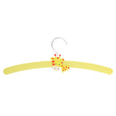Kids Baby Clothes Garments Trousers Shirt Skirt Safe Holder Hanging Accessory Wooden Cute Cartoon Design Hanger Light Yellow