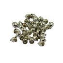 50Pieces 6mm Brass Bell End Cap Mesh Kumihimo Cord Jewelry DIY Making Silver