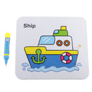 2 in 1 Water Doodle Drawing Cardboard w/Water Pen Jigsaw Puzzles Ship