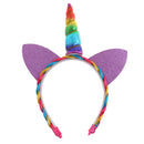 Women Girls Magical Pony Rainbow Unicorn Horn Ear Headband Fancy Dress Cosplay Birthday Hairband Hair Accessory