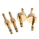 Set of 4 Pieces Guitar Effect Pedal Connector Plug Adapter Angled Straight