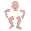 Handmade DIY 22inch Reborn Silicone Kits Full Limb Mold Blank Baby Doll with Head 3/4 Arms Full Legs Kit Birthday Gift