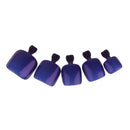 Men Women Glitter Shiny Toe Nail Tips With Nail File Pedicure Manicure Tool Dark Purple