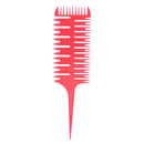 Professional Salon 3-Way Styling Microbraiding Sectioning Weave Highlights Coloring Balayage Dyeing Highlighting Comb Brush Random Color