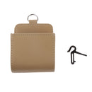PU Leather Pouch Purse Bag Outlet Storage Bag Hanging Box Car Accessories Beige