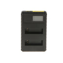 USB LCD Display Dual Slots Battery Pack Charger for Gopro Hero 4 Camera Black
