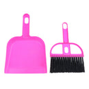 Mini Cleaning Brush & Dustpan Set Car Keyboard Corner Home Broom Tool Rose Red