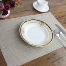 Home Dining Table Restaurant Cafe Table Use PVC Solid Insulation Heat Bowl Placemat Dining Pad Western Table Mat Placemat Beige