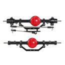Professional Metal Red RC Front Axle Rear Axle Set 195mm/7.67inch Fit 1:10 Crawler Car RC4WD D90 D110 Accessory DIY