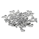 50Pieces 18x11mm Silver Heart Shape Pendant Blank Cabochon Base Setting Trays DIY Jewelry