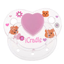 Baby Doll Lovely Cartoon Dummy Pacifier Reborn Magnetic Pacifier Toy Accessories Pink & Clear