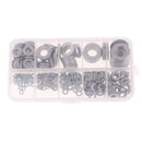 400Pcs Plated Steel Flat Washers Set 8 Size - M2 M2.5 M3 M5 M6 M8 M10