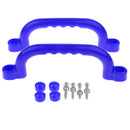 1 Pair Safety Nonslip Handle Mounting Hardware Screw Kits Playset Kids Garden Park Gymnastics Toy Blue