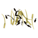 30Pcs/set Grass Green Crimp Protectors, Lure Rigs, Chod Rig Sleeves with Quick Change Swivels Carp Fishing Terminal Tackle
