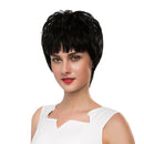 Fashion Charming Black Layered Straight Short Wig Real Human Hair Wigs for Women Daily Wear/Party Cosplay
