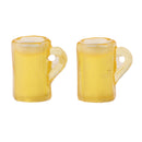 2 Pieces Miniature Beer Cup Model Foods Life Scenes Decor for 1/12 Dollhouse Accessories Room Items