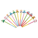 12 Pencils with Windmill Decor Toy for Sketching Drawing Office School Kid