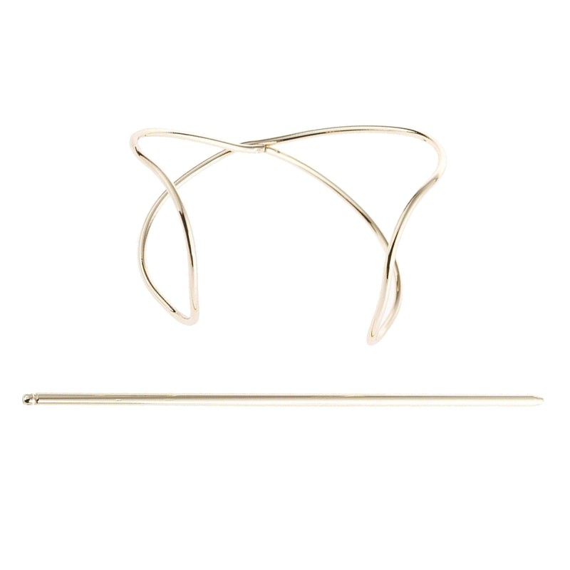 2x Women Hairpin Stick Pin Hair Slide Clip Bun Holder Hair Accessories