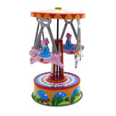 Retro 4 Man in Carousel Windup Tin Toy Mechanical Clockwork Collectible Gift