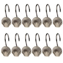 12pcs/Set Shower Curtain Hooks Zinc Alloy Shell Slide Bathroom Decoration Hot