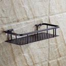 1 Tier Corner Shower Basket Bathroom Rectangle Shelf Rack Organiser Storage