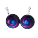 Unique Dazzling Galaxy Star Time Gem French Huggie Fashion Earrings Earhooks Jewelry