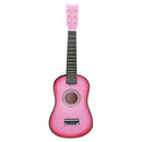 Mini Acoustic Guitar 23 Inch 6 Strings Guitar for Beginners Novice Adults Practice Learning Pink