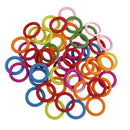 50 Pieces 33mm Colorful Wood Loop Rings Wood Material for DIY Project Connectors