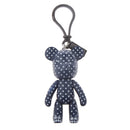 Bear Charm Key Chain w/ Lobster Clasp Lovely Handbag Accessory Blue Diamond