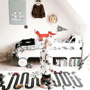 Linen Floor Carpet Baby Indoor Gym Game Play Mats Playmat Crawling Pad Children Room Blanket ( Car Track Puzzle Pattern )