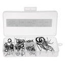 50Pcs Fishing Rod Guides Eye Rings Parts DIY Tips Top Pole Repair Kit 4mm/5mm/8mm/8.2mm/10mm/14mm