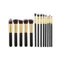 13pcs Wooden Handle Makeup Brushes Set Eyeshadow Eyeliner Foundation - Black