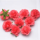 Artificial Silk Rose Flower Heads Wedding Home Party Decor Bridal Bouquet Charms Scrapbooking DIY Pack of 20PCS Orange