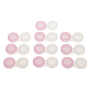 Set Of 10PCS Compact Portable Contact Lens Case Storage Box Organizer Travel Accessory Pink Transparent