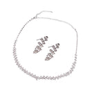 Set Of Stylish Women Girls Ladies Crystal Star Rhinestone Necklace With Earrings Jewelry Wedding Party Engagement Supplies Silver
