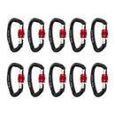 Ultralight 10 Pieces Aluminum Screw Gate Climbing Carabiner Camping Screw Lock