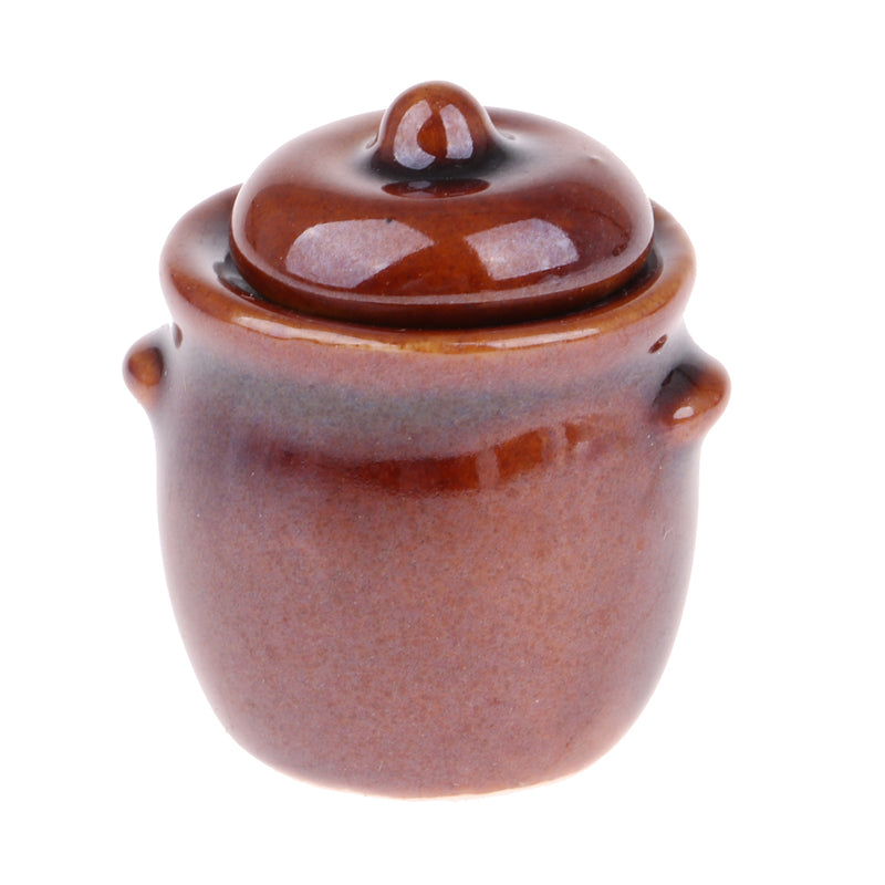 1/12 Dollhouse Miniature Porcelain Pot Kitchen Cookware Life Scenes Accessories