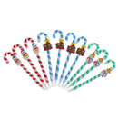 10 Pieces Christmas Santa Claus Candy Cane Ballpoint Pen Party Bag Fillers Kids Gift Random