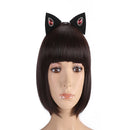 Cute Cat Ear Shape Headband Halloween Prom Hairband Shiny Red Rhinestone Cosplay Lady Fancy