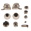 Replacement ABXYZ Buttons + Thumbsticks Chrome D-pad Mod Set for Nintendo NGC Transparent Black
