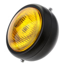7.68" Amber Headlight Cover With Mesh Grill Cover Yellow Lens