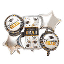 5 pieces/set Congrats Grad Foil Balloons for Graduation Bouquet Decoration